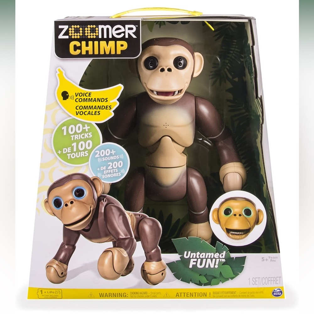 Zoomer Chimp, Interactive Chimp with Voice Command, Movement and Sensors 🐒🍌